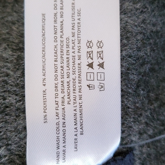 Lucky Brand dark gray solid brushed scarf with fringe NWT - Picture 6 of 6